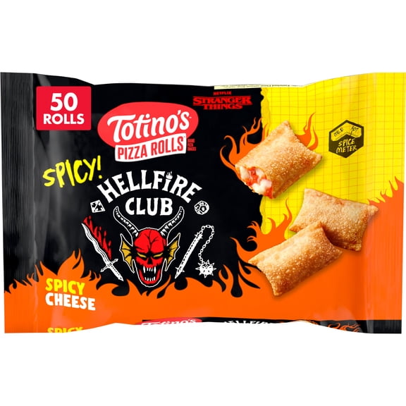 Totino's Pizza Rolls, Hellfire Club Spicy Cheese, Stranger Things Edition, 50 Ct, 24.46 oz