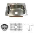 thumbnail image 2 of transolid classic 25'' l x 22'' w drop-in kitchen sink with sink grid and drain assembly, 2 of 5