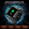 thumbnail image 3 of Reloj inteligente BRUBOSES Military 170+ Sports Modes IP68 negro, 3 of 7