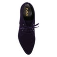 thumbnail image 4 of YDN Women Classic Low Heel Pointed Toe Lace Up Chukka Ankle Boots Fall Winter Flat Booties Casual Daily Dress Shoes Size 8 Purple, 4 of 4
