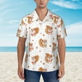 thumbnail image 2 of Pofeuu Squirrel Giving A Gift Print Hawaiian Shirt for Men Sleeves Casual Button Down Summer Beach Dress Shirts T-Shirts,Large, 2 of 7