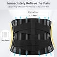 thumbnail image 2 of Faja lumbar para aliviar el dolor lumbar con 4 soportes, soporte lumbar transpirable con tejido de punto, ajuste personalizado con 2 correas ajustables, cinturón antideslizante para mujeres y, 2 of 6