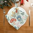 thumbnail image 2 of GZHJMY Set of 1 Mushroom Bunny Satin Napkin Square 20 Inches Table Napkins Soft Smooth Decorative Napkins for Wedding Banquet Party Decoration, 2 of 6