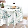 thumbnail image 5 of Sage Green Tablecloth Round 60 Inch Spring Eucalyptus Watercolor Table Cloth Waterproof Fabric Farmhouse Green Grey Leaves Tablecloths Decoration for Holiday Home Party, 5 of 6