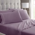 thumbnail image 5 of Hotel Style 800 Thread Count Cotton Rich Sateen Bed Sheet Set, King, Purple, Set of 6, 5 of 9