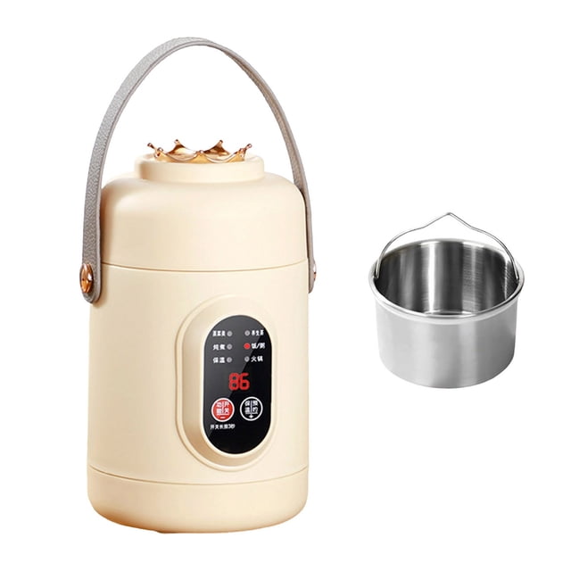 Bookk Multifunctional Portable Slow Cooker With Ceramic Glaze Inner And Steamer For Cooking Soup Rice Porridge