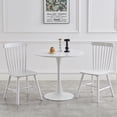 thumbnail image 4 of 4-Piece White Rubber Wood Dining Chairs, Solid Wood Chair Set, 4 of 10