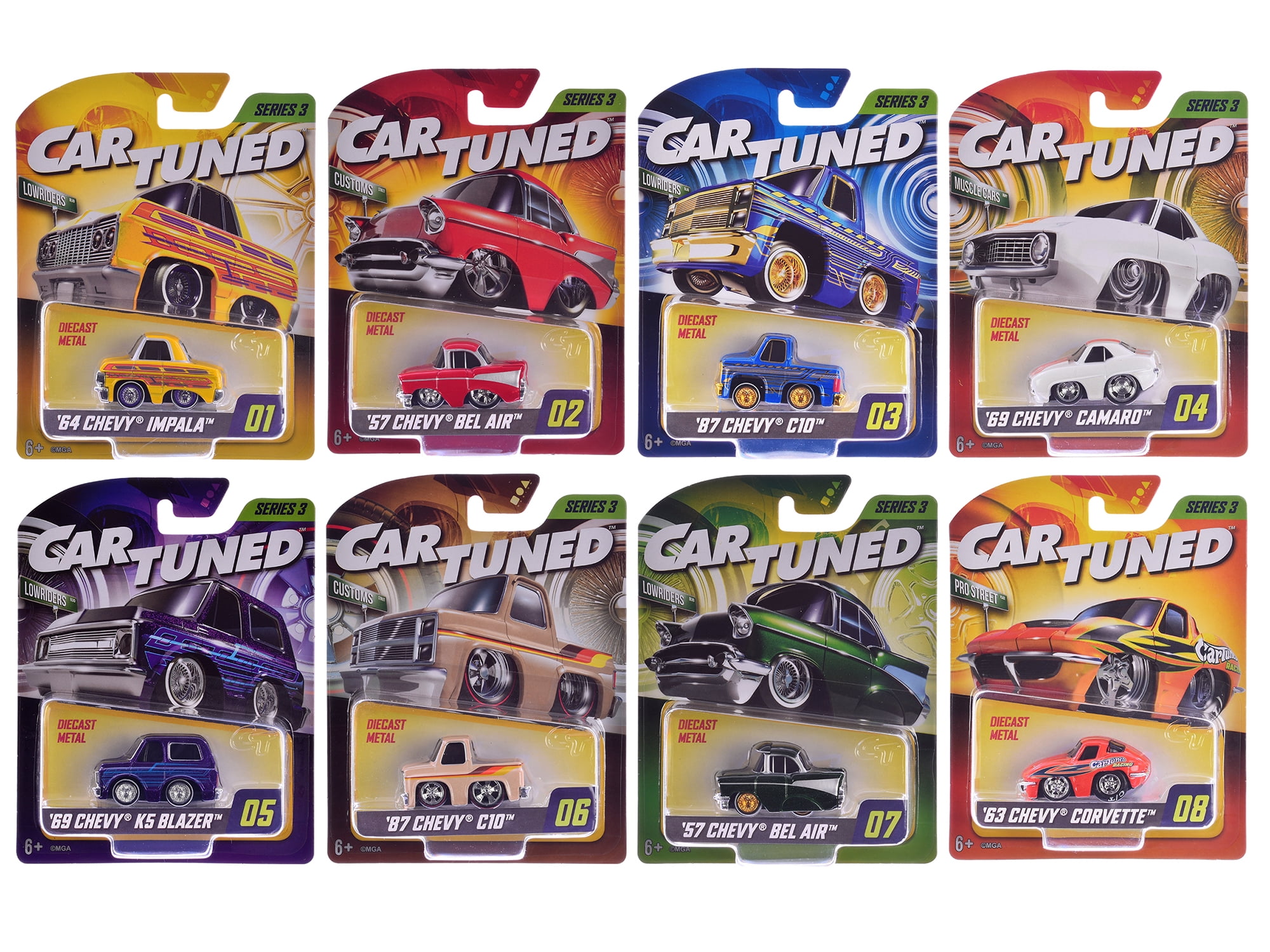 CAR TUNED ミニカーセット Mainline Series 3 CarTuned Diecast Play Vehicles for Grade School Classrooms
