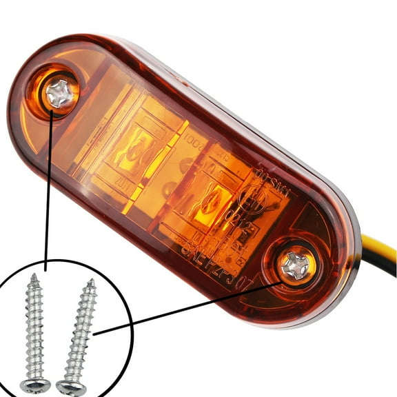 2 Pcs Safe LED Trailer Lights Turning Signal Front Side Marker Light Rear Lights