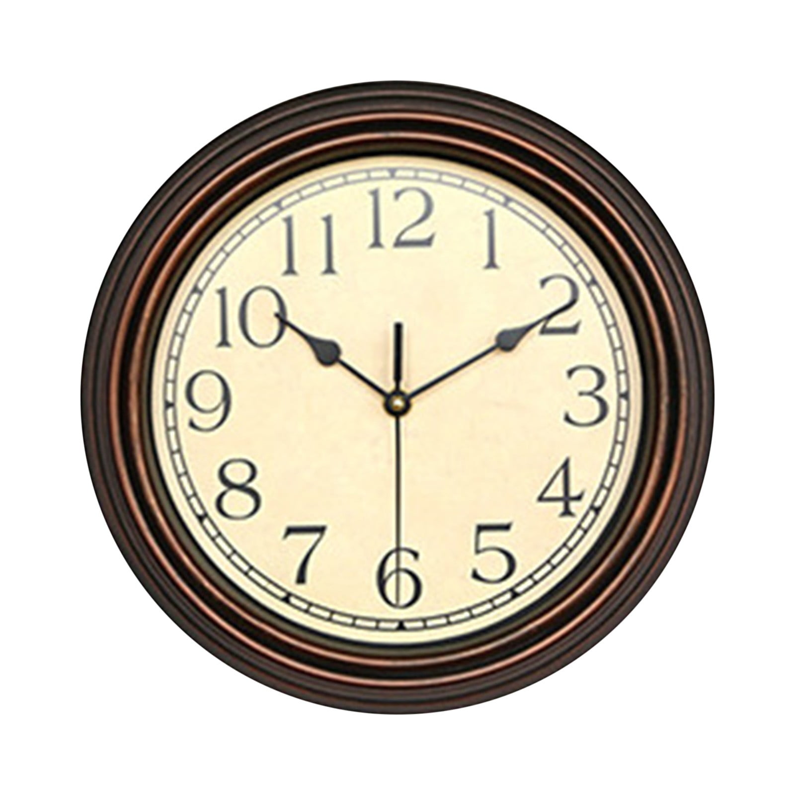 NEW! In Stock! Vintage Retro Wall Clocks Countryside Style Dusknt Retro Silent Non Ticking Round Classic Clock Quartz Decorative Battery Operated Wall Clock for Living Room Kitchen Home 12 Inch