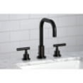 thumbnail image 2 of Kingston Brass FSC8935CML Manhattan Widespread Bathroom Faucet with Brass Pop-Up, Oil Rubbed Bronze, 2 of 5