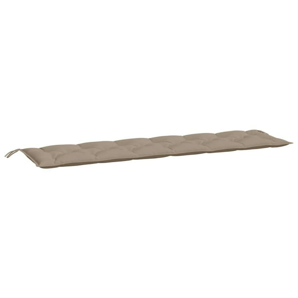 Cojín para Banco de Jardín vidaXL de Tela Oxford Taupe 200x50x7 cm