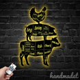 thumbnail image 4 of Handmadetneonsign Butcher Shop Metal Wall Art Light, Cow Metal Sign Wall Decor, Beef Metal Decor 49656, 4 of 5