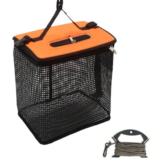 S SERENABLE Panier Flottant Pliable Portable Seau Minnow Sac de Rangement Léger Grand