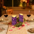 thumbnail image 6 of Zebra Print Flameless Candles 2 PCS with Remote Realistic Moving Flame LED Tapered Pillar Set for Home Decor, 6 of 7