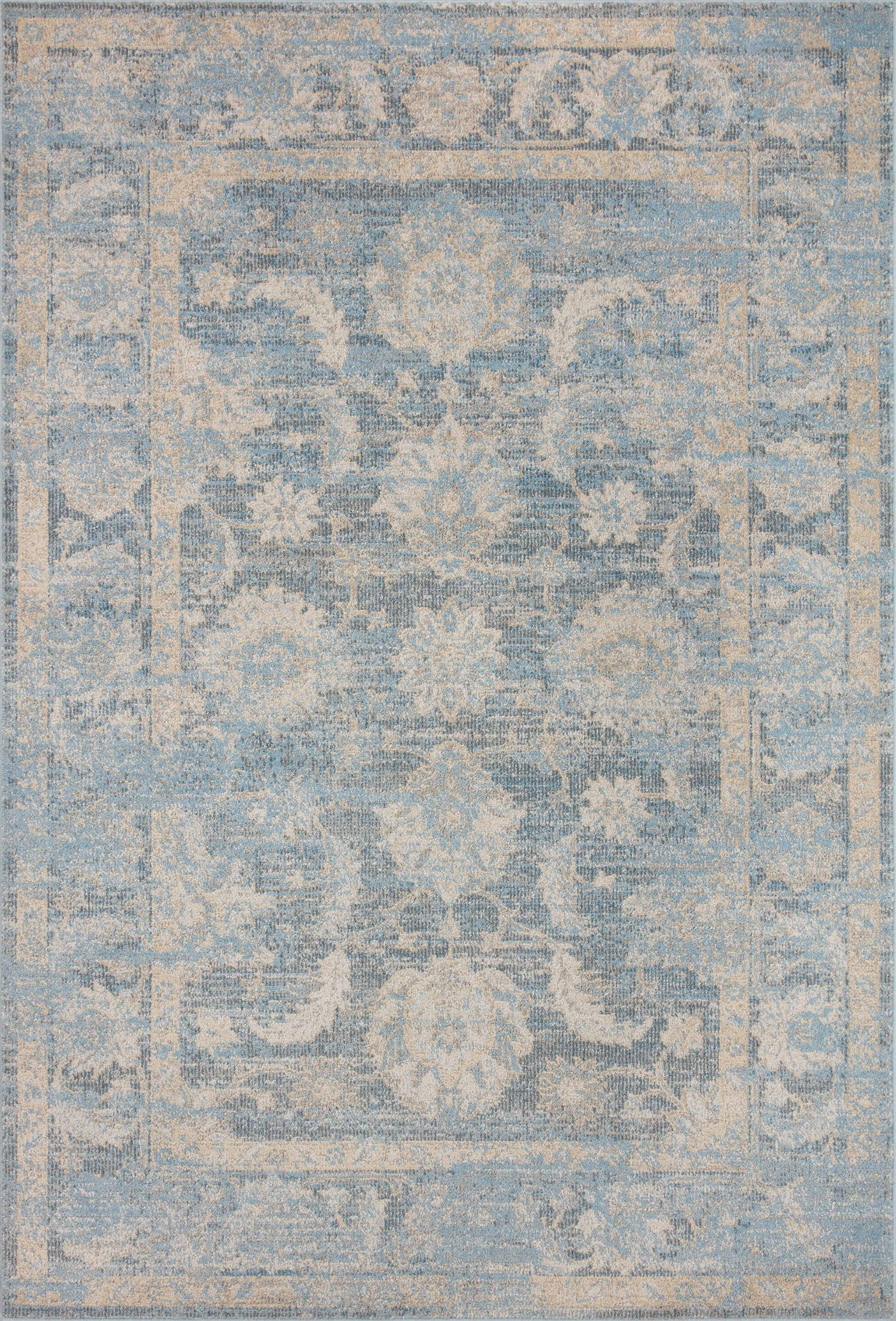 Loloi Odette Sky / Beige 2'-7" x 16'-0" Runner Rug