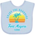 thumbnail image 3 of Inktastic Summer Enjoy the Sunshine Fort Meyers Florida in Blue Boys or Girls Baby Bib, 3 of 4