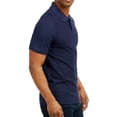thumbnail image 2 of VENTANA Mens Cotton Blend Polo Shirt Slim Collared Tee, 2 of 3
