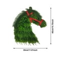 thumbnail image 3 of Couronne de Tête de Cheval Style Ferme pour Porte d'Entrée Couronne de Tête de Cheval avec Nœud Rouge et Verdure Fête Saisonnière Porte d'Entrée, 3 of 8