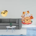 thumbnail image 2 of Escultura de cerámica con forma de gato de frutas, reloj, figurita, adorno de colección, artesanía, delicada estatua de escritorio, decoración, 2 of 8