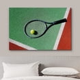 thumbnail image 3 of wall26 Canvas Wall Art Print Set Tennis Racket &amp; Ball on The Court Sports Athletes Photography Modern Art Modern Scenic Colorful Ultra for Living Room, Bedroom, Office - 12"x18", 3 of 5
