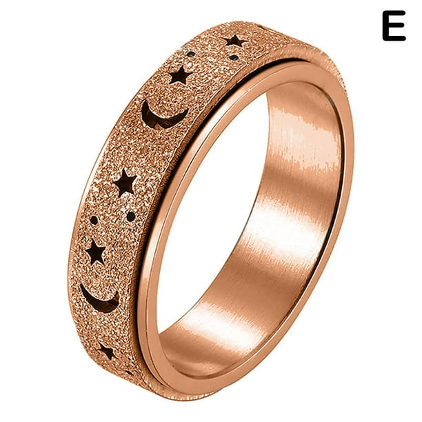 Spinner Fidget Anxiety Ring Titanium steel Spinning Rings for Woman Men Je 8J2K T4X1