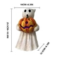 thumbnail image 2 of Fiudx Adorno de Resina de Calabaza Fantasma de Halloween, Diseño Único de Luz de Calabaza Fantasmal, Decoración de Patio Exterior, Ambiente Festivo para Porche de Jardín, Perfecto para Fiestas de Hal, 2 of 4