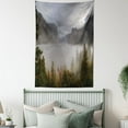 thumbnail image 4 of Yosemite Tapestry, Yosemite Valley Autumn View with Dark Clouds Heavy Haze Rainy Day Landscape Print, Wall Hanging for Bedroom Living Room Dorm Decor, 40W X 60L Inches, Green Grey, by Ambesonne, 4 of 5
