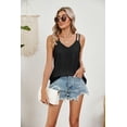 thumbnail image 4 of Summer V-neck Solid Color Sleeveless Casual Camisole For Women, 4 of 8