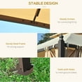 thumbnail image 5 of Outsunny 10' x 10' Outdoor Patio Gazebo Canopy with Polyester Privacy Curtains, Two-Tier Roof, Beige, 5 of 9
