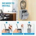 thumbnail image 7 of ORIA Waterproof Key Lock Box, Portable 4 Digit Combination Key Storage Lock Box, Wall Mounted Key Safe Box, 5 Keys Capacity, Silver, 7 of 7