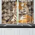 thumbnail image 2 of CADecor Tiger Pattern Print Window Treatment Panel Curtains Window Curtain Kitchen Curtain,Two Piece 26x39 Inches, 2 of 4