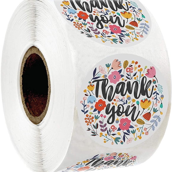 Happy Birthday Stickers Roll, 1.5 Inches 500PCs Round Happy Birthday Stickers Label (Watercolor)