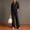 A1_Black, variant on Womens 2 Piece Outfits Lapel Baggy Half Zip V Neck Sweatshirt Drawstring Wide Leg Sweatpant Soft Ribbed Knit Suits Baisc Casual Dressy Sets Business Outdoor Running Sweatsuit Army Green L