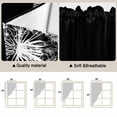 thumbnail image 5 of White Dandelion Swag Valances for Windows, Kitchen Curtains 36 Inch Length 2 Panels Set, Spring Flowers Botanical Vintage Black Short Curtains for Small Windows Rod Pocket Cafe Curtains 28"x36", 5 of 8