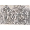 thumbnail image 2 of Andrea Mantegna 14x11 Gold Ornate Wood Frame and Double Matted Museum Art Print Titled - Bacchanal with a Wine Vat (C. 1475), 2 of 4