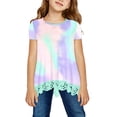 thumbnail image 5 of ONLYSHE Big Sister Girls Super Soft Short Sleeve T-Shirts For Kids Loose Swing Tunic Tops for 4-13 Years, 5 of 8