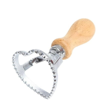 

Classical Ravioli Stamp Cutter Mould Wooden Handle for Pasta Cutter - heart