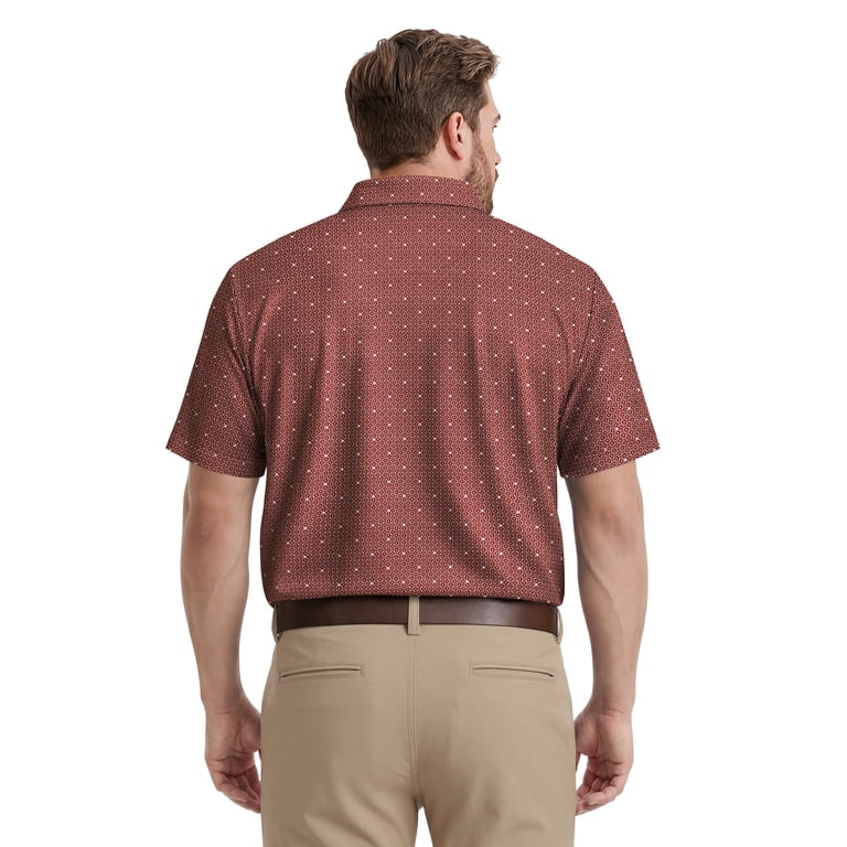 Ben Hogan Men's Gentleman Geo Print Golf Polo Shirt photo 6
