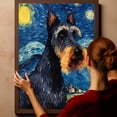 thumbnail image 6 of Kerry Blue Terrier Dog Canvas Wall Art - Starry Night Van Gogh Dog Canvas Print Dog Sayings Painting Home Office Wall Decor Framed Dog Lover Gift, 6 of 6