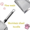 thumbnail image 2 of Cat Litter Scoop, Mesh Scooper Litter Cleaner Corner Shovel, Sifter Fine Mesh Metal Cleaner For Litter Box (Hole:5mm) Silver, 2 of 4