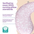 thumbnail image 4 of Boppy Uplift Nursing Pillow - Wedge Bottle & Breastfeeding Pillow to Reduce Spit-Up and Reflux Symptoms, with Body-Inclusive Opening And Adjustable Belt - Pink Frost Floral, 4 of 9