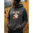 thumbnail image 2 of Classic Pumpkin Halloween Hoodie for Men and Women, Unisex Pullover Hooded Sweatshirt, Comfortable Cotton Poly Blend, Casual Seasonal Outfit, 2 of 5