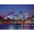 thumbnail image 2 of Frank, Assaf 14x12 Black Ornate Wood Framed with Double Matting Museum Art Print Titled - London skyline over river Thames, UK, 2 of 4