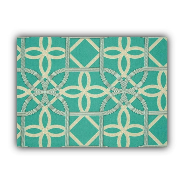 Joita, llc Joita TRELLING Turquoise Indoor/Outdoor Placemat Finished
