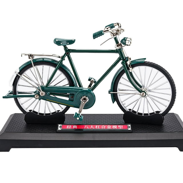 TISHITA Retro Bike Model Tabletop Decor Simulation Delicate Mountain Bike Detachable for green