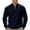 01#Navy, variant on Mens Quarter Zip Pullover Mock Neck Long Sleeve Pullover Lightweight Slim Fit Sweatshirt Sweaters Casual Active Shirt Light Gray 3XL