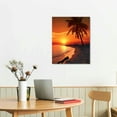 thumbnail image 3 of Shiartex  Beach Sunset Pictures Canvas Wall Art For Living Room Bedroom Wall Decor,Sunset Wall Art Print Paitnings For Home Decor,Morden Artwork Palm Cloud Canvas Art Waterproof Ready 16x20 in, 3 of 5