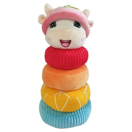 

Stuffed Animal Doll with Rattle Ring Kindergarten Teaching Aid Girls Boys Gift