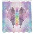 thumbnail image 3 of Ambesonne Wings Print Shower Curtain, Energy Silhouettes Art, 69"Wx75"L, Multicolor, 3 of 3